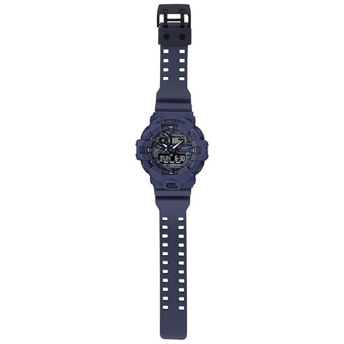 Casio G-Shock GA-700CA-2ADR Blue Analog-Digital Dial Blue Resin Strap Men's Watch Shock and 200M Water Resistant