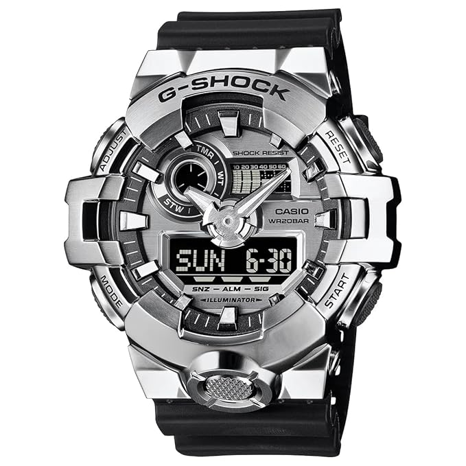 Casio G-Shock GM-700-1ADR Analog-Digital Silver Dial Men