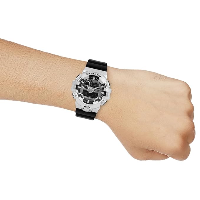 Casio G-Shock GM-700-1ADR Analog-Digital Silver Dial Men