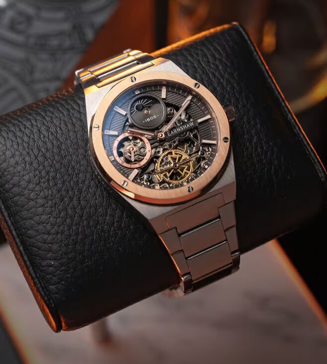 EARNSHAW Analog Grey Dial Men's Watch
