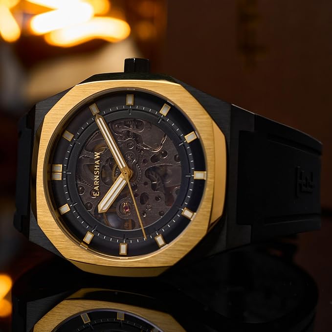 Earnshaw Drake Skeleton Automatic Black Round Dail Men's Watch
