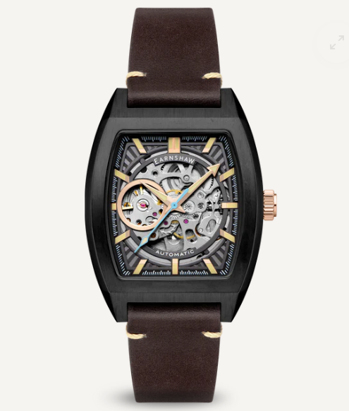 EARNSHAW WELLINGTON Skeleton Automatic Sable Black