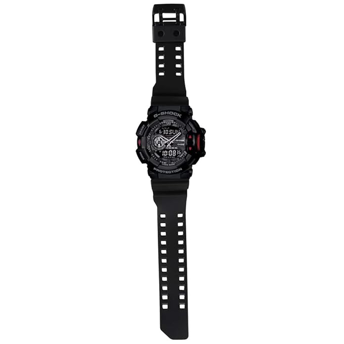 Casio G-Shock GA-400-1BHDR Black & Red Analog-Digital Dial Black Resin Strap Men's Watch Shock and 200M Water Resistant