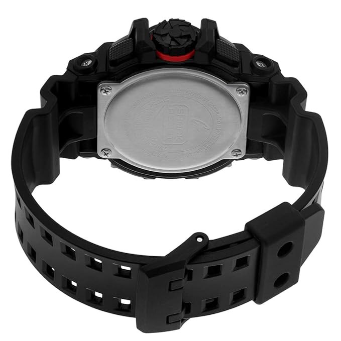 Casio G-Shock GA-400-1BHDR Black & Red Analog-Digital Dial Black Resin Strap Men's Watch Shock and 200M Water Resistant
