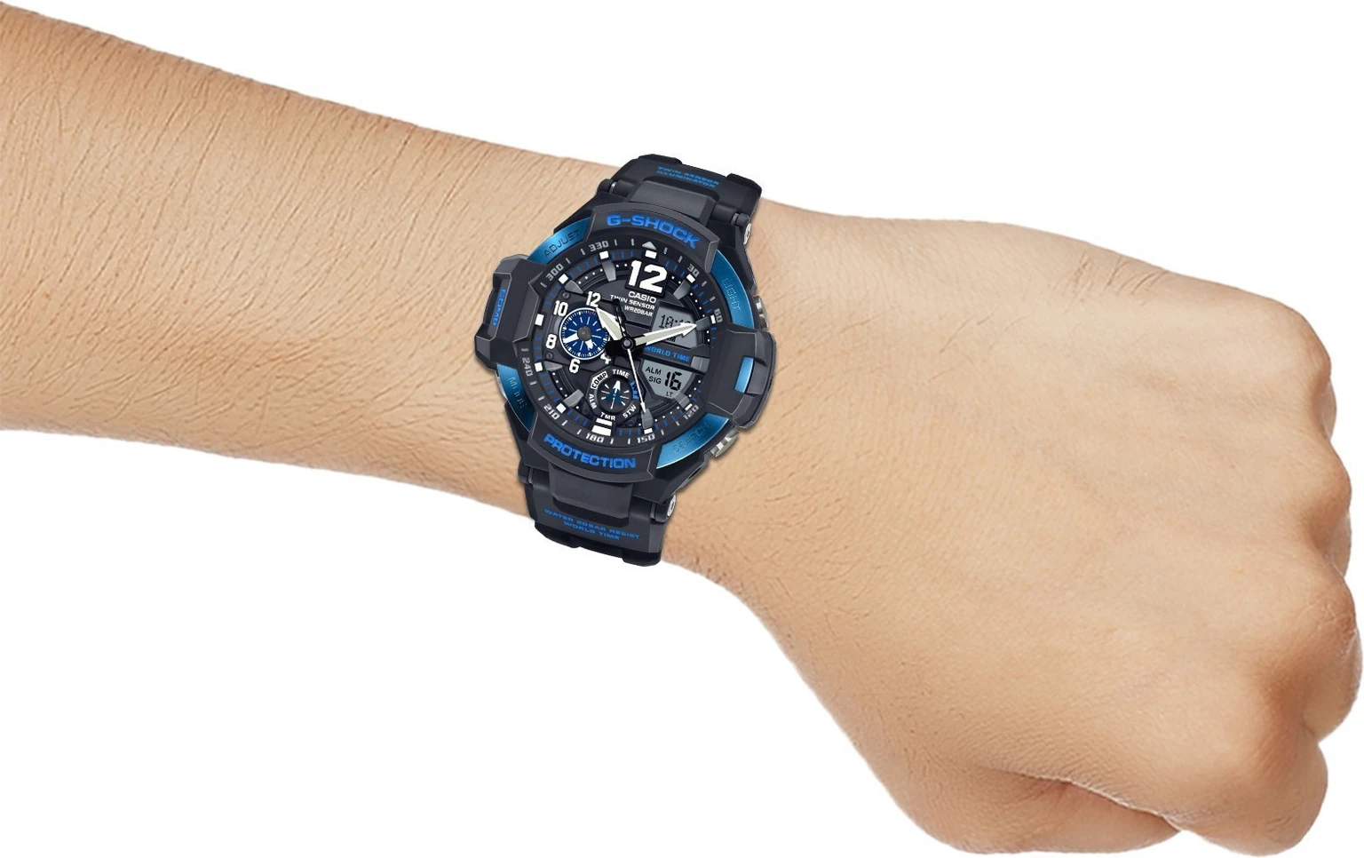 CASIO G-Shock ( GA-1100-2BDR ) Analog-Digital Watch  - For Men
