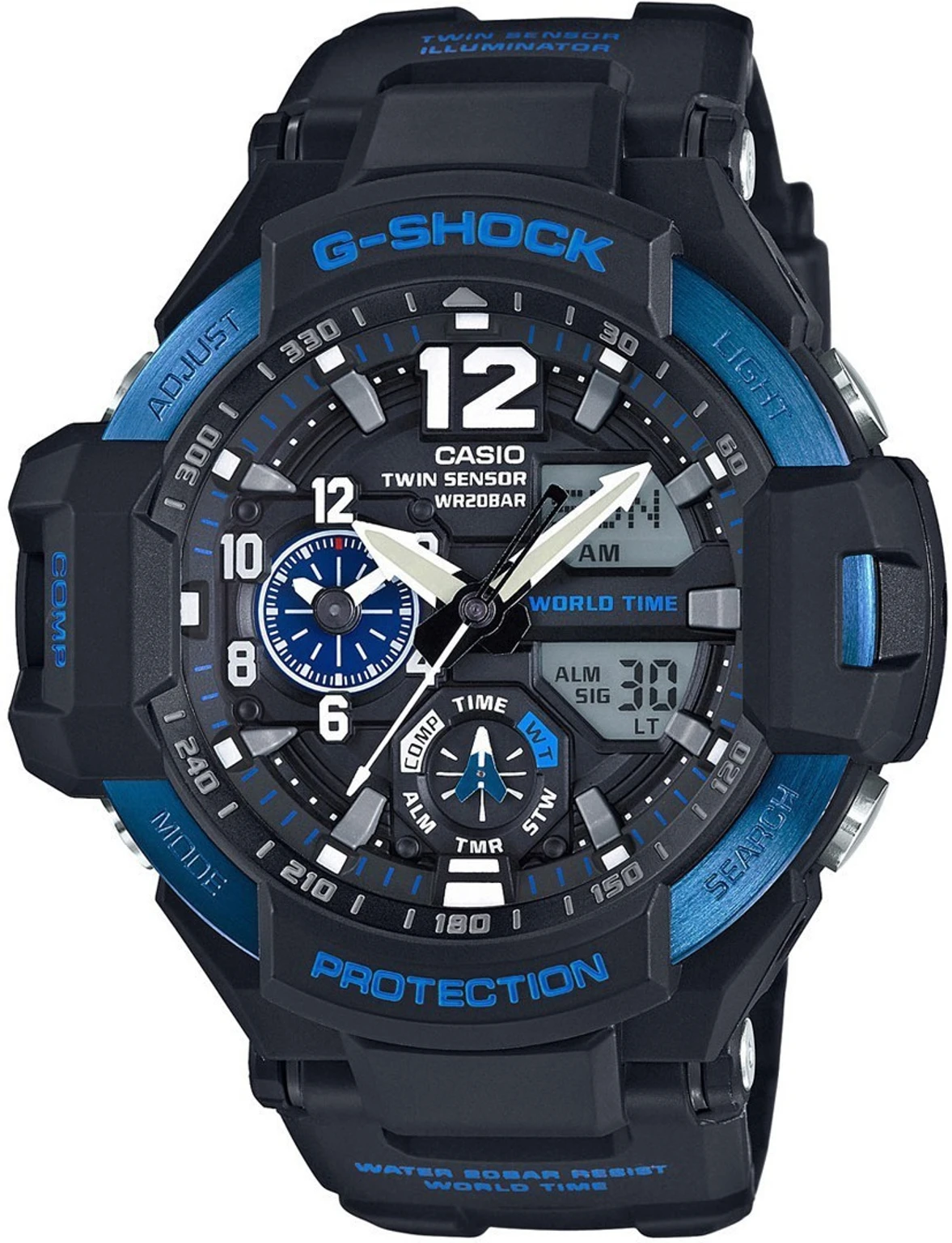 CASIO G-Shock ( GA-1100-2BDR ) Analog-Digital Watch  - For Men