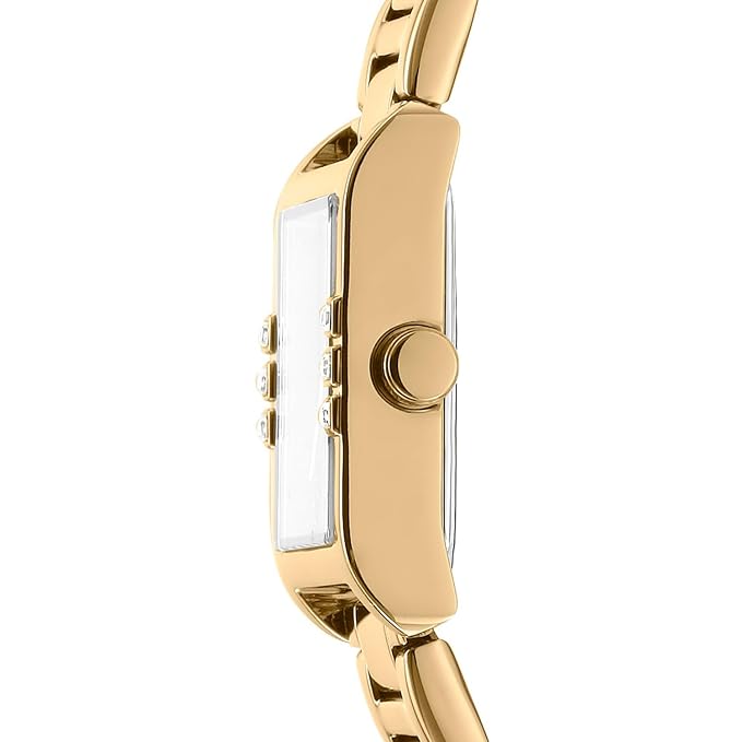 DKNY Westside Glitz Analog Plain 3-Hands Japanese Movement Rectangle Dial, Diameter 22 x 29.5 MM, 30 m Water Resistance Women's Wrist Watch