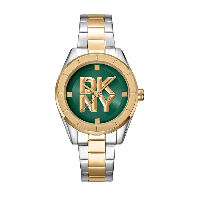DKNY Chambers Midi Analog Plain 3-Hands Japanese Movement Round Dial, Bracelet Width 16 x 14 MM, 50 m Water Resistance Women's Wrist Watch