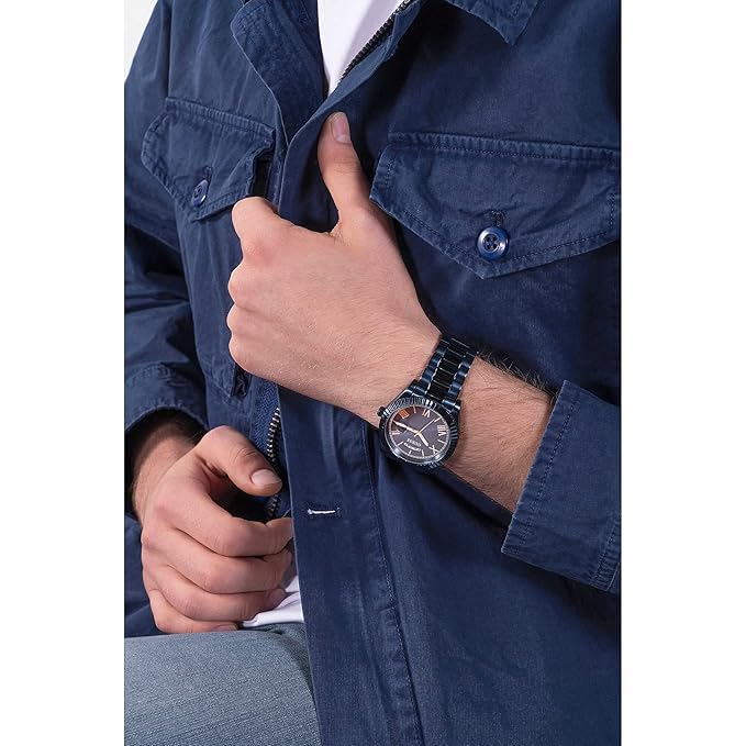 GUESS Stainless Steel Analog Blue Dial Men's Watch-Gw0265G9,Blue Band