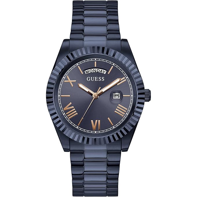 GUESS Stainless Steel Analog Blue Dial Men's Watch-Gw0265G9,Blue Band