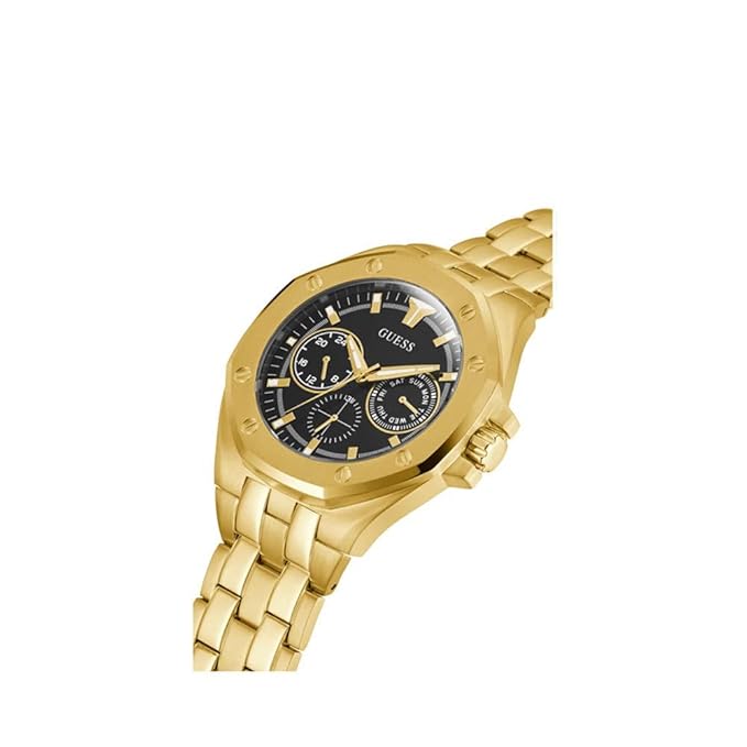 Guess TOP Gun Collection 3 Hand Mens Analog Black Dial Coloured Quartz Watch, Round Dial with 46.0 mm Case Width - GW0278G2
