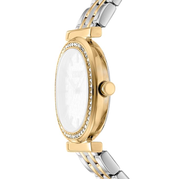 DKNY Evening Analog Plain 3-Hands Japanese Movement Round Crystal Dial, Bracelet Width 18 x 16 MM, 30 m Water Resistance Women's Wrist Watch
