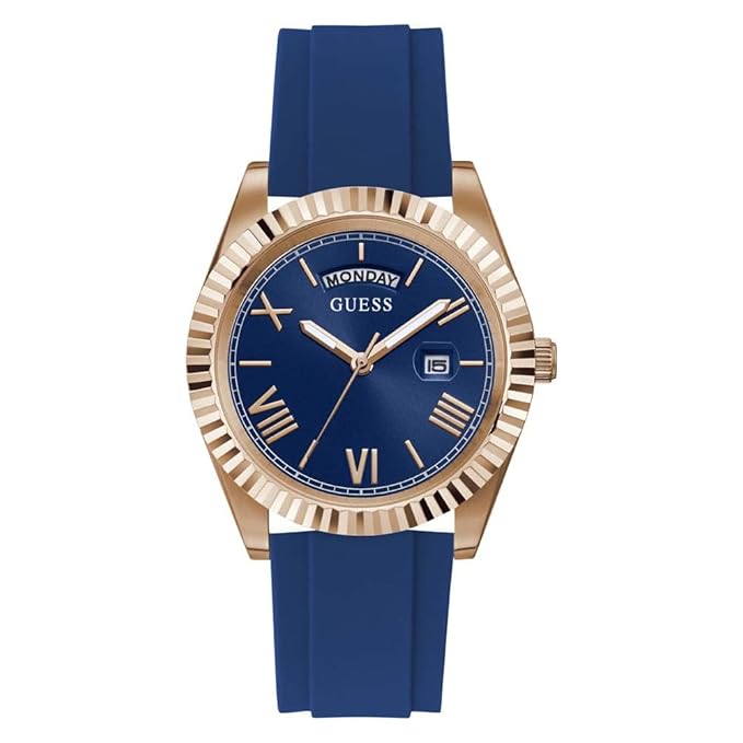 Guess Round Blue Dial Unisex's Watch