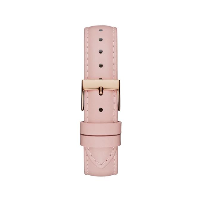 GUESS Womens 36 mm Quattro Clear Rose Gold Dial Genuine Leather Analog Watch - GW0383L2