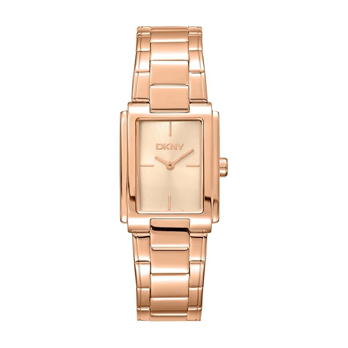 DKNY Everyday Plain 2 Hands Japanese Movement Rectangle Dial, Bracelet Width 18 x 16 MM, 30 m Water Resistance Women's Wrist Watch