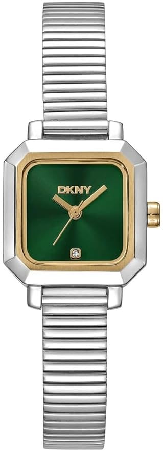 DKNY DK1L123M0065 Everyday Two-Tone Stainless Steel Analog Watch for Women, 22 mm Case Size, Silver