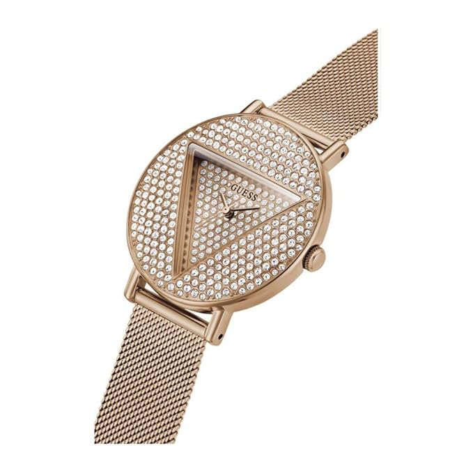 Guess Iconic Collection Analog Rose Gold Dial Women's Watch-GW0477L3 Stainless Steel, Rose Gold Strap