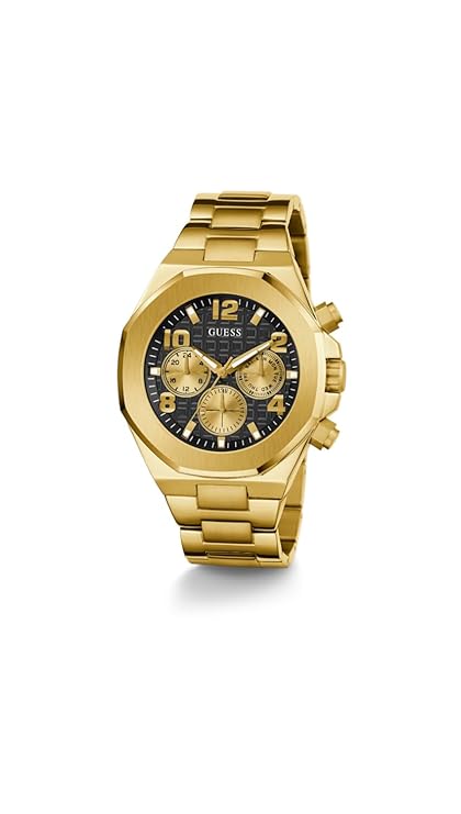GUESS Stainless Steel Analog Black Dial Men's Watch
