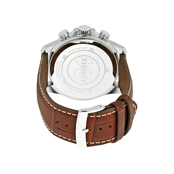 Tissot V8 Ivory / Brown Leather Analog Quartz Men's Watch
