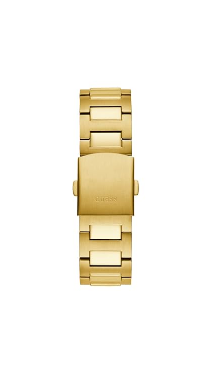 Guess Analog Black Dial Men's Watch-GW0572G2 Stainless Steel, Gold Strap