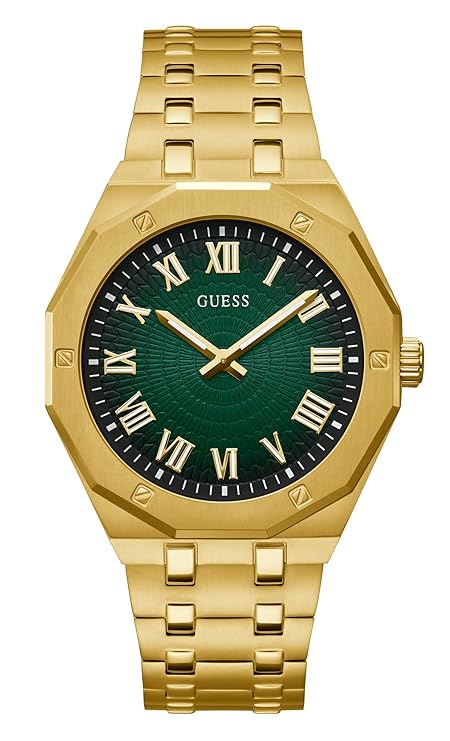 GUESS Asset Analog Watch for Men with Round Dial & Water Resistant Man's Wrist Watches