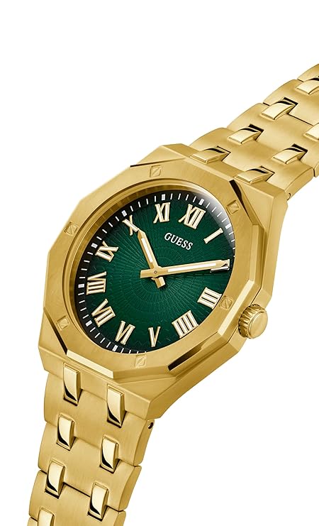 GUESS Asset Analog Watch for Men with Round Dial & Water Resistant Man's Wrist Watches