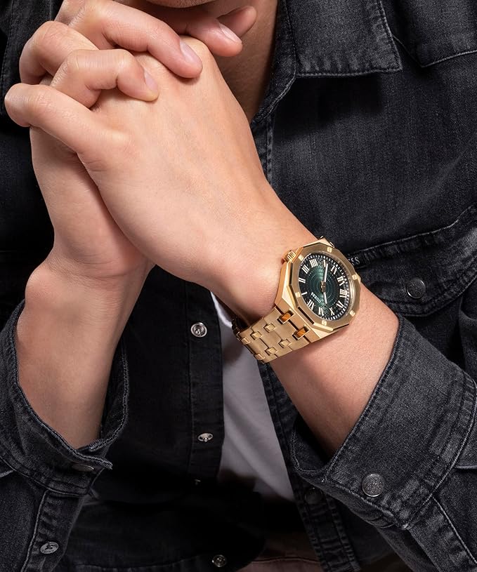 GUESS Asset Analog Watch for Men with Round Dial & Water Resistant Man's Wrist Watches