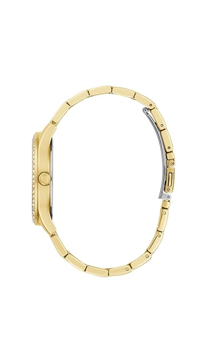 GUESS Stainless Steel Analog Champagne Dial Women's Watch-Gw0605L2, Band Color-Gold