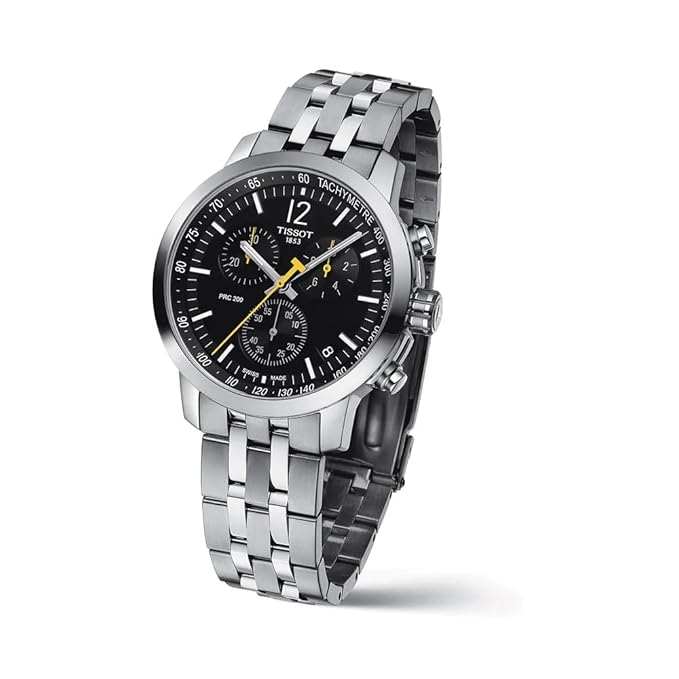 Tissot PRC 200 Chronograph Black Dial Men's Watch