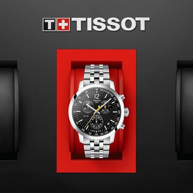 Tissot PRC 200 Chronograph Black Dial Men's Watch