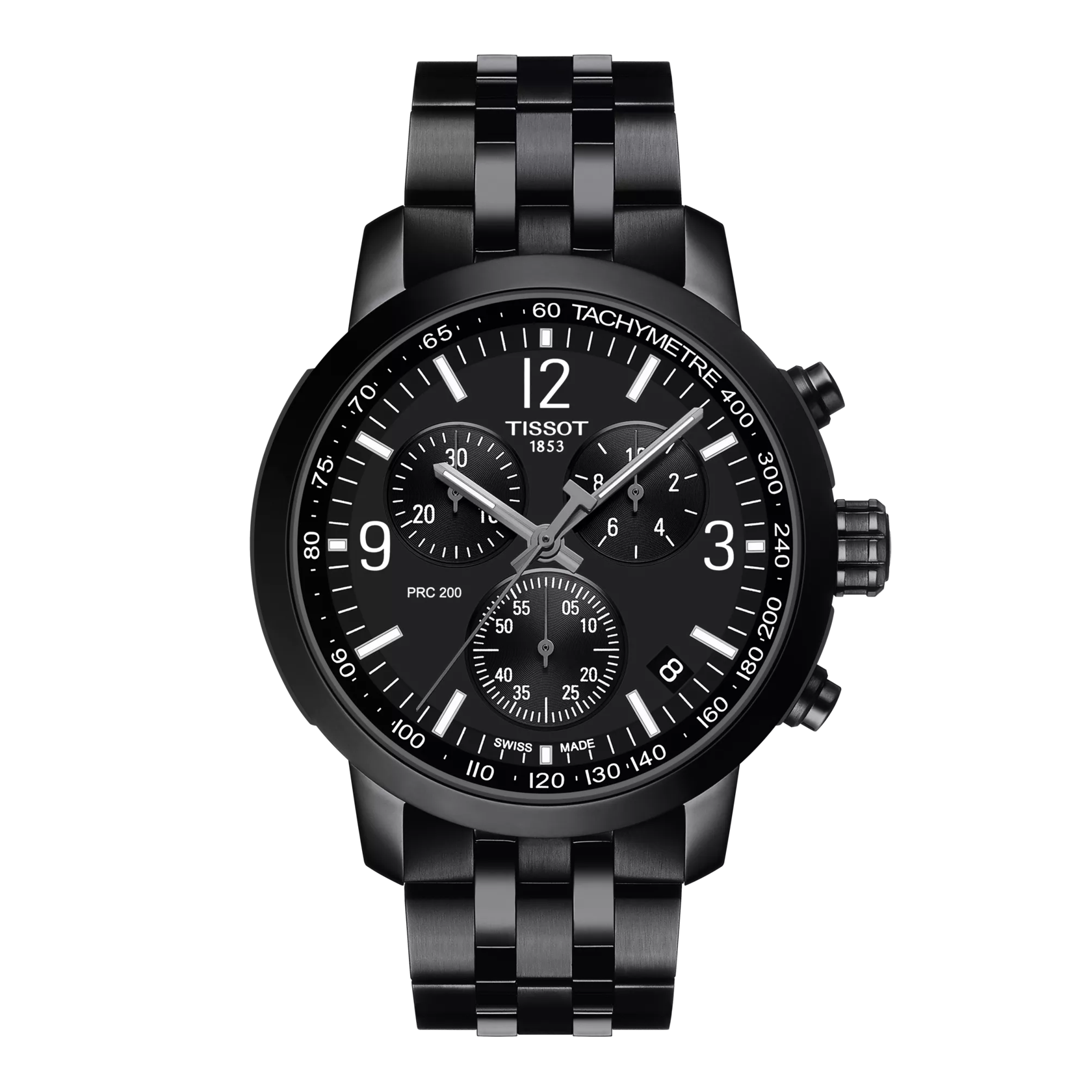 Tissot-Men-PRC-200-Chronograph-Round-Black-Watch