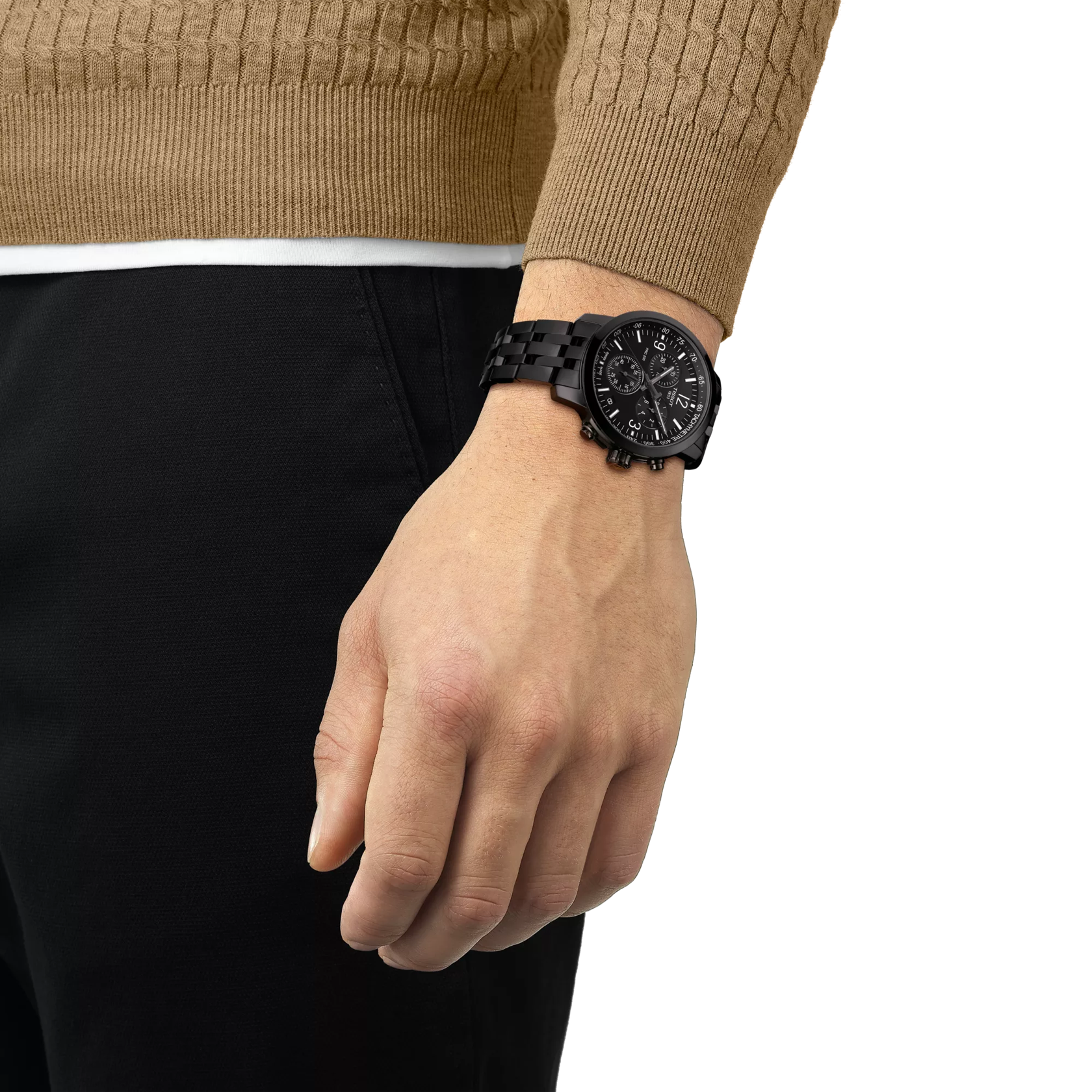 Tissot-Men-PRC-200-Chronograph-Round-Black-Watch