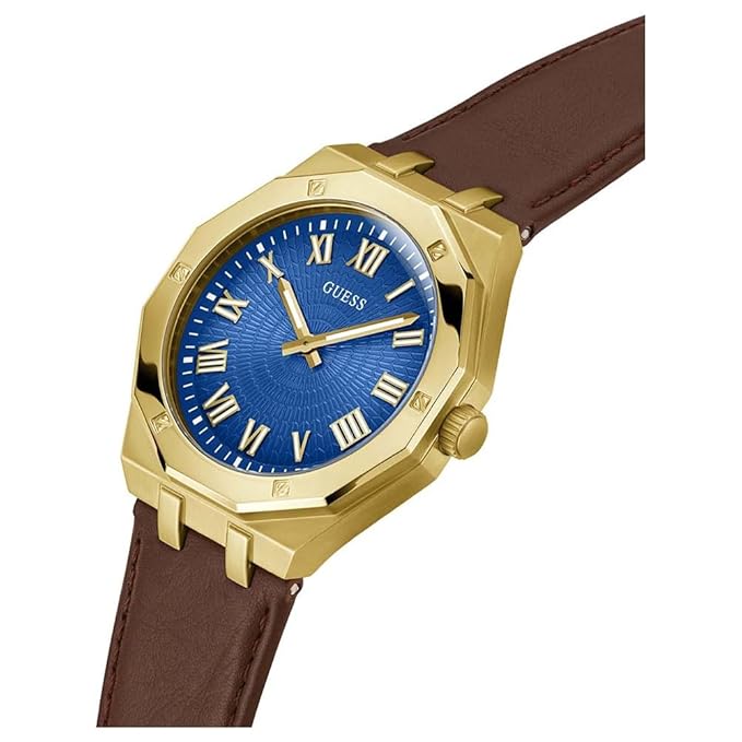 GUESS Asset Analog Watch for Men with Round Dial & Water Resistant Man's Wrist Watches