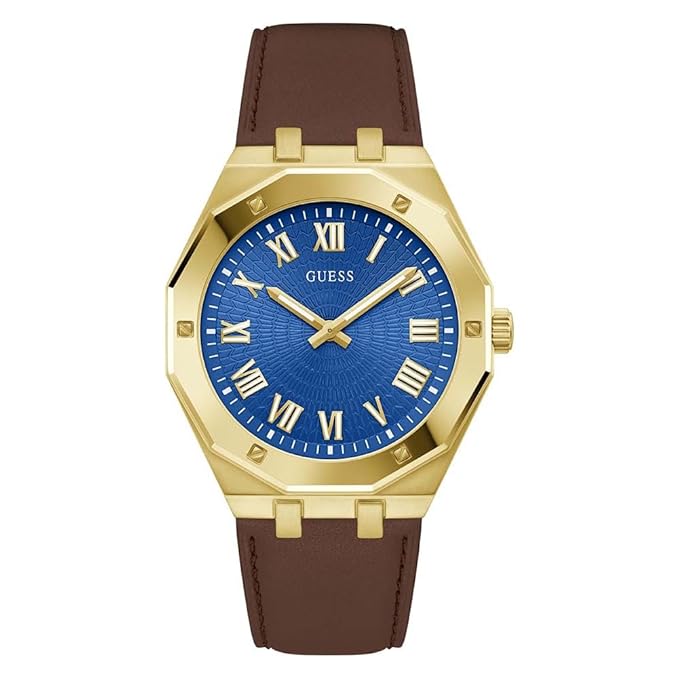 GUESS Asset Analog Watch for Men with Round Dial & Water Resistant Man's Wrist Watches