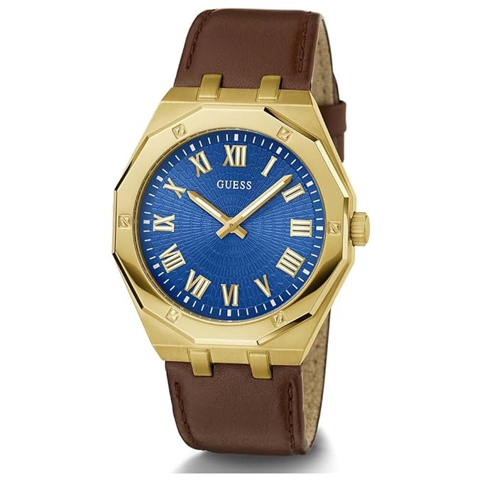 GUESS Asset Analog Watch for Men with Round Dial & Water Resistant Man's Wrist Watches