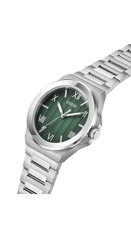 GUESS Vinyl Analog Watch for Men with Round Dial & Water Resistant Man's Wrist Watches