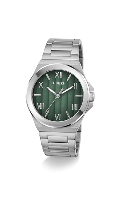 GUESS Vinyl Analog Watch for Men with Round Dial & Water Resistant Man's Wrist Watches
