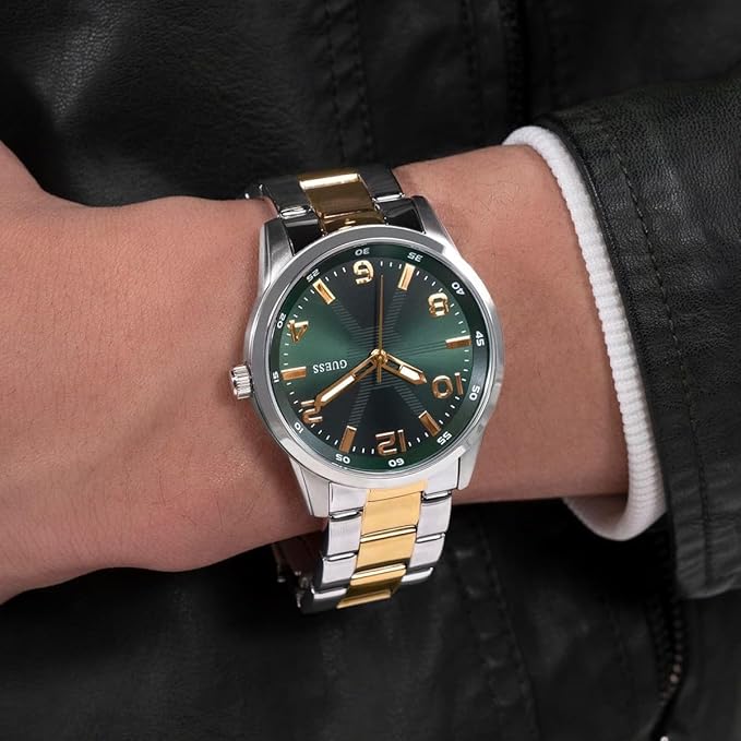 GUESS Stainless Steel Analog Green Dial Men's Watch-Gw0804G4, Band Color:Multicolor