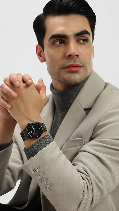 GUESS Vinyl Analog Watch for Men with Round Dial & Water Resistant Man's Wrist Watches