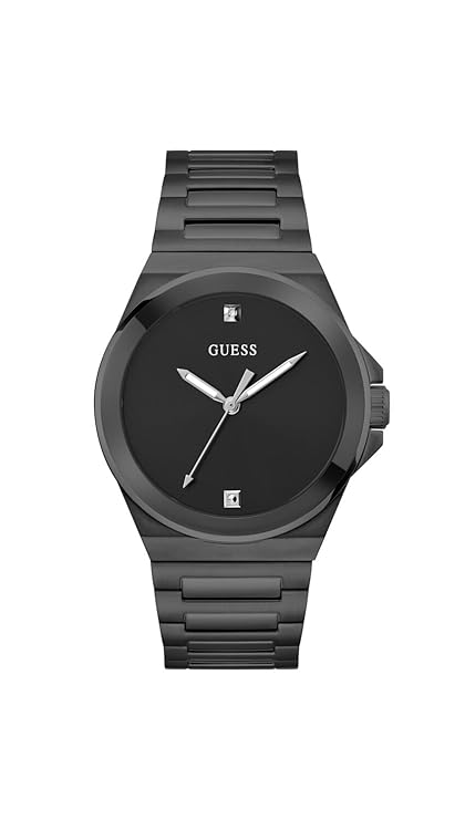 GUESS Vinyl Analog Watch for Men with Round Dial & Water Resistant Man's Wrist Watches