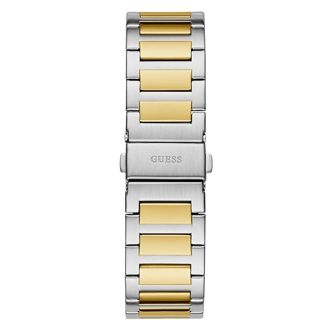 Guess Stainless Steel Analog Black Dial Men's Watch-Gw0833G3, Band_ Silver