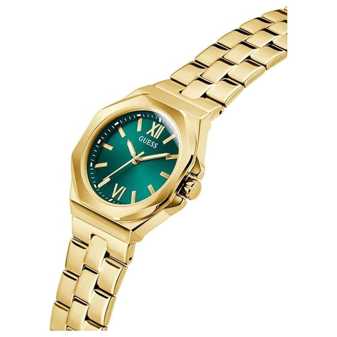 Women Quartz Green Dial Analog Stainless Steel Watch GW0873L4