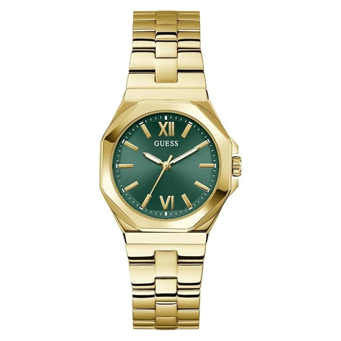 Women Quartz Green Dial Analog Stainless Steel Watch GW0873L4