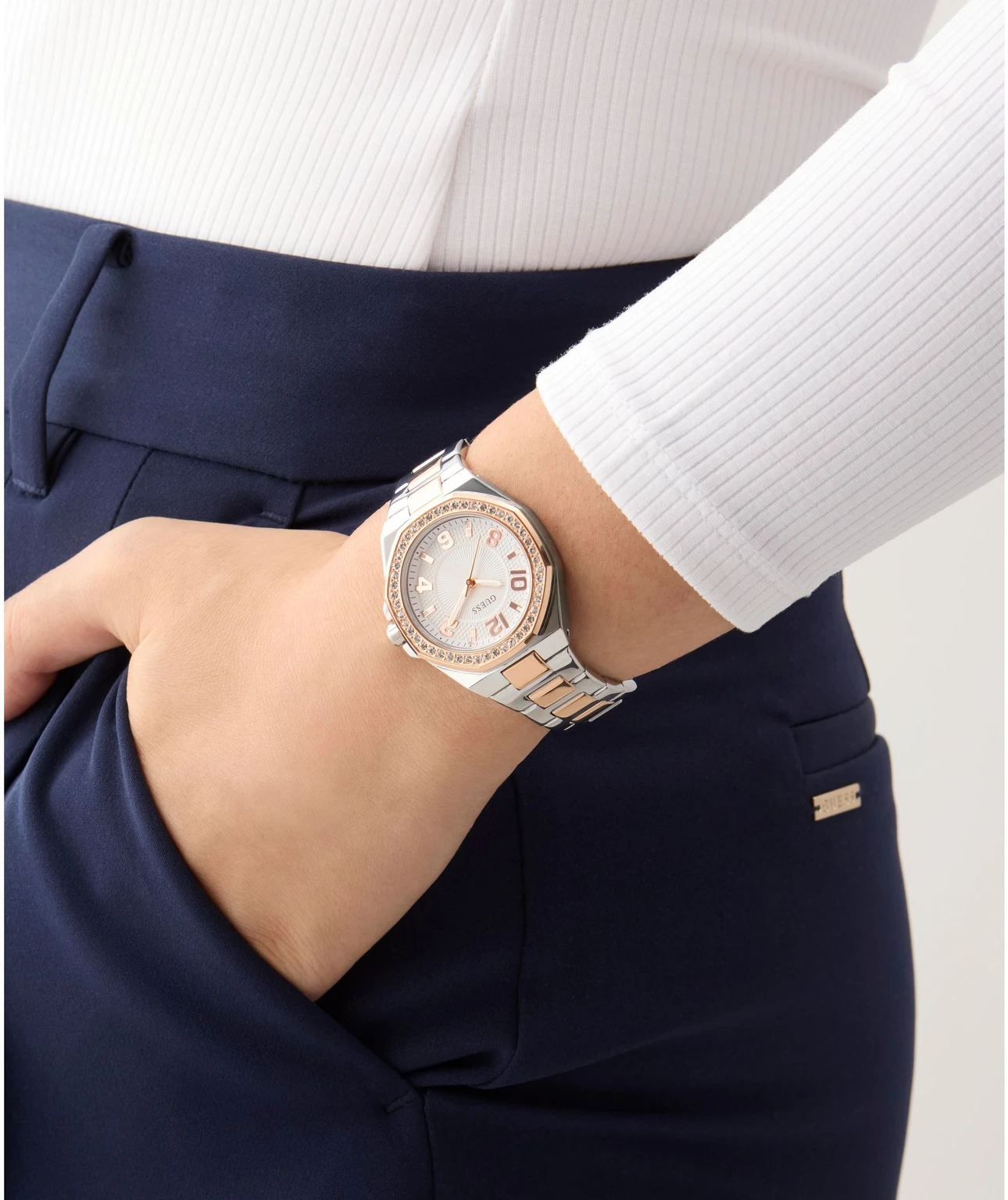 GUESS Ladies 2-Tone Analog Watch
