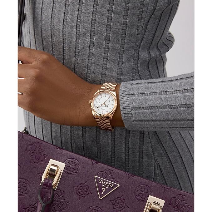GUESS White Round Dial Analog Women's Watch