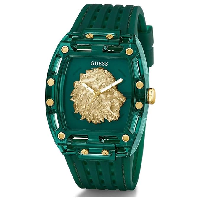 GUESS Green Rectangle Dial Analog Men's Watch
