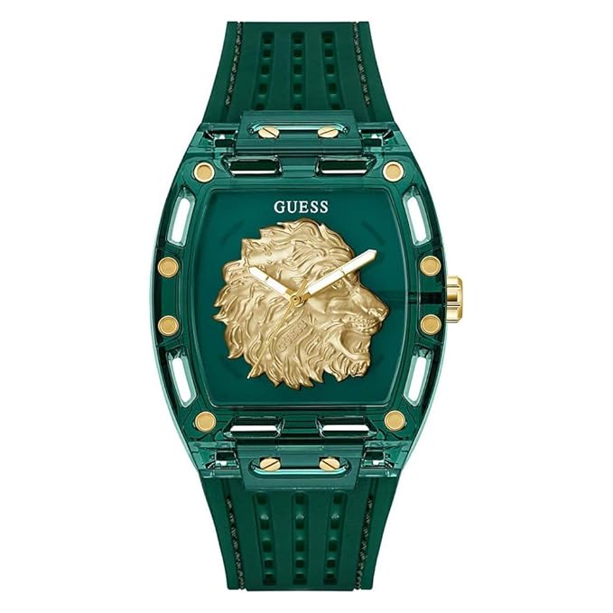 GUESS Green Rectangle Dial Analog Men's Watch