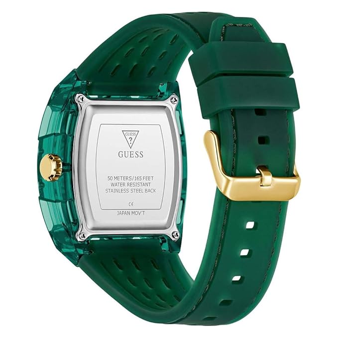 GUESS Green Rectangle Dial Analog Men's Watch