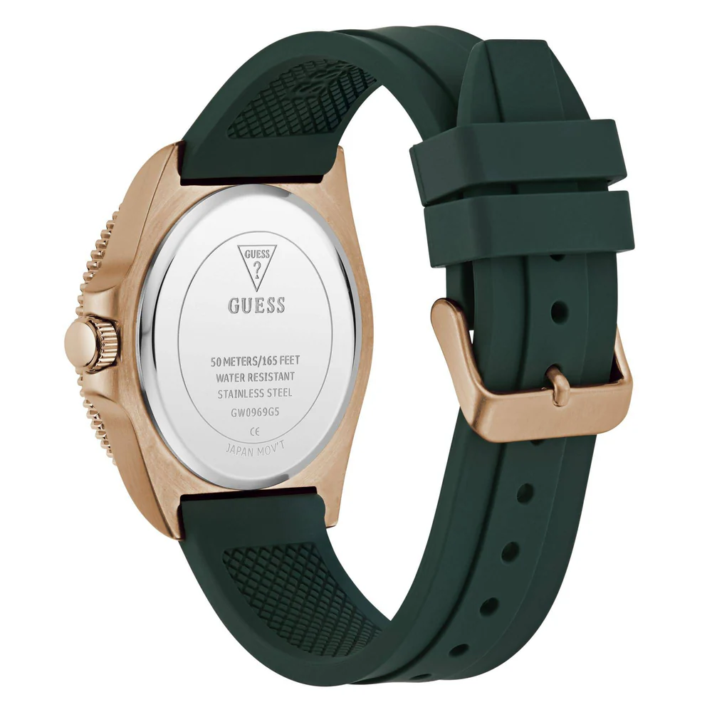 GUESS Mens Green Dial Analog Watch