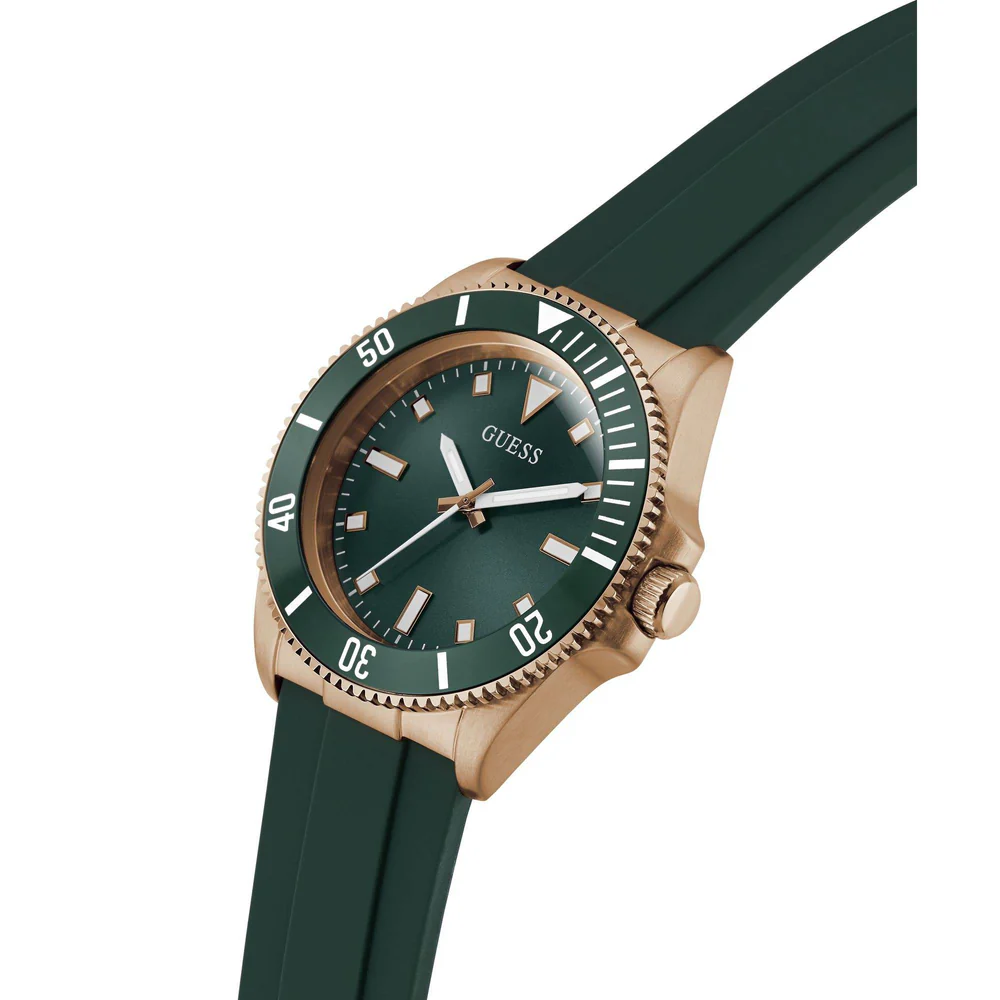 GUESS Mens Green Dial Analog Watch